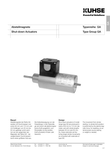 KUHSE Shut-down actuators