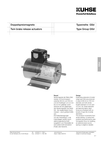 KUHSE Twin brake release actuators