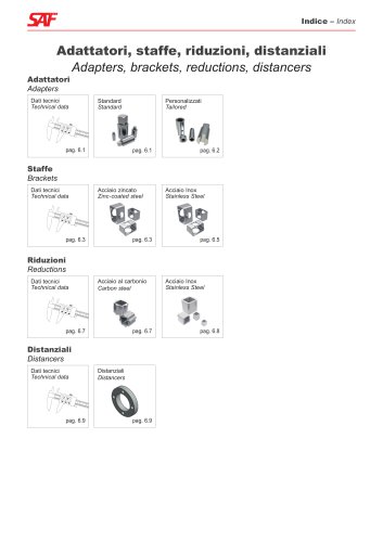 Adapters, Brackets, Reductions, Distancers