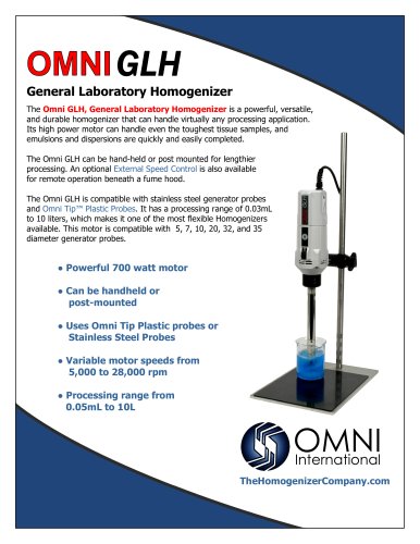 Omni General Laboratory Homogenizer (GLH)