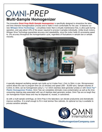 Omni Prep Multi-Sample Homogenizer