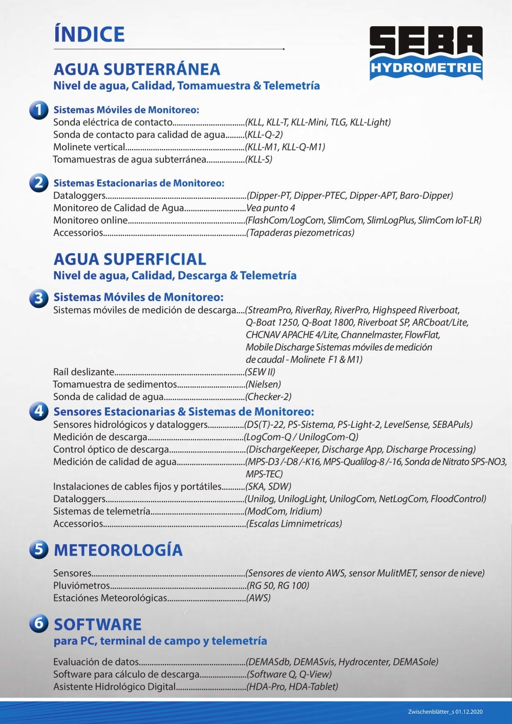 Product folder - Seba Hydrometrie GmbH & Co. KG