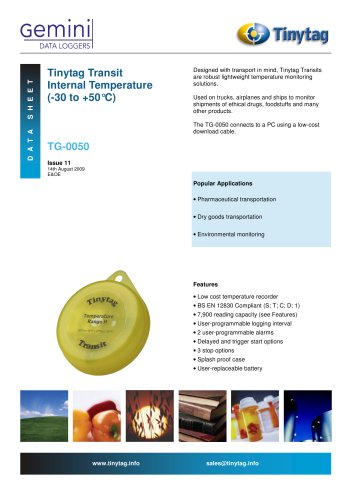 temperature data logger TG-0050