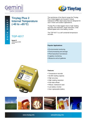 Temperature data logger TGP-4017 