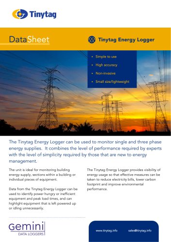 Tinytag Energy Data Logger