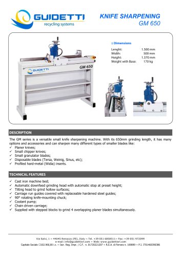 Knife Sharpening GM 650