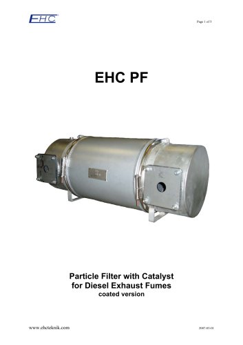 Particle Filter with Catalyst for Diesel Exhaust Fumes coated version