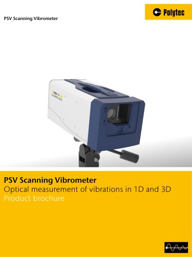 Brochure PSV Scanning Vibrometer for full-field vibration measurement