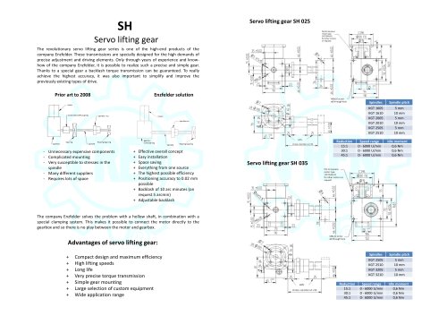 Enzfelder GmbH servo lifting gear SH