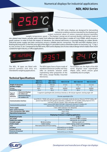 Industrial numerical displays