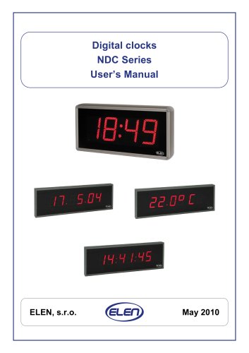 User manual - digital clocks NDC (PDF)