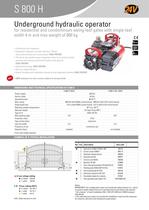 Automated systems for gates and barriers  S800 H - 24 V