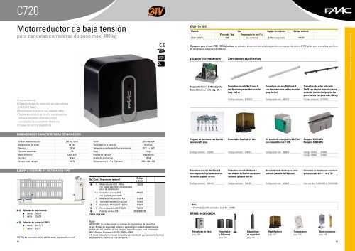 Automatismos cancelas y barreras  C720 - 24V