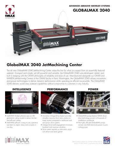 GlobalMAX 2040 JetMachining Center