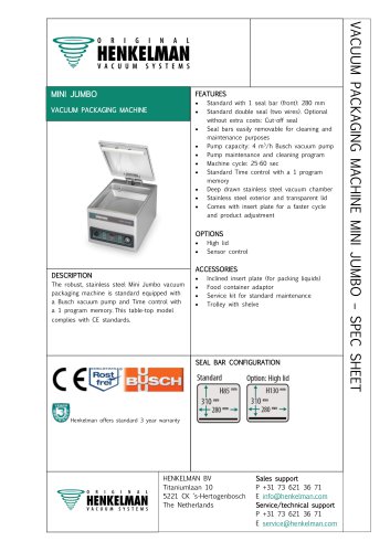 MINI JUMBO  VACUUM PACKAGING MACHINE