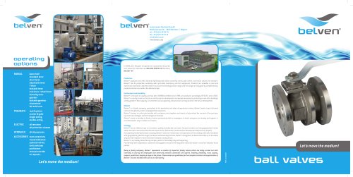 BELVEN Productfolder Ball Valves