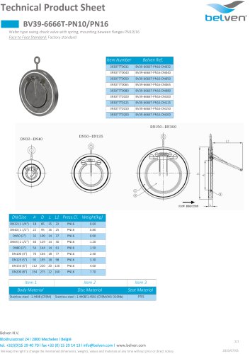 BV39-6666T-PN10/PN16