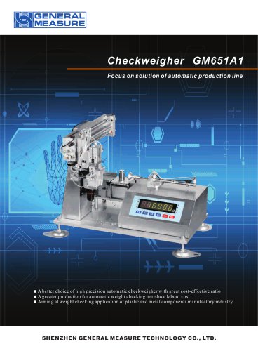 GM651A1 Checkweigher High Accuracy & Speed Weighing Machine