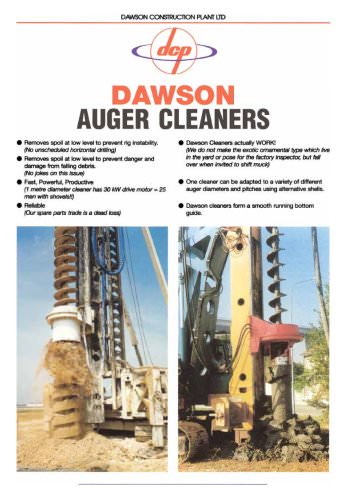 Auger cleaners