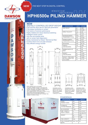 HPH6500e PILING HAMMER