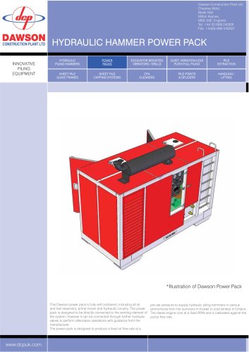 Hydraulic hammer power pack