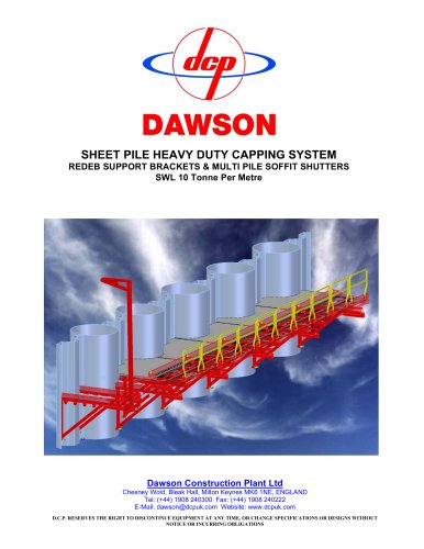 Sheet pile heavy duty capping system