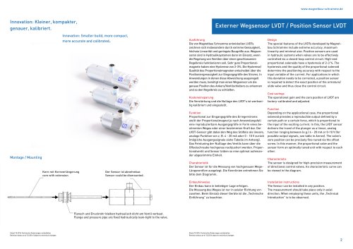 External Position Sensor Lvdt