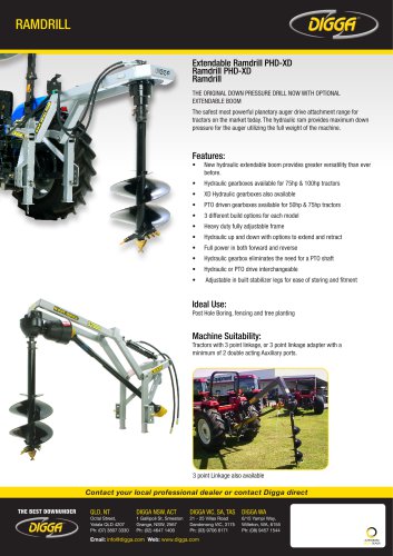 Extendable Ramdrill PHD-XD, Ramdrill PHD-XD, Ramdrill