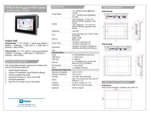 FP6CN-M Rugged HMI Series