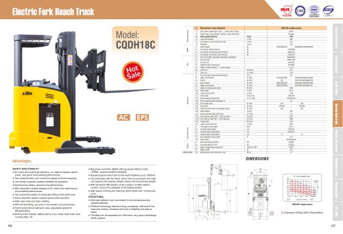 XILIN / Electric Fork Reach Truck / CQDH18C