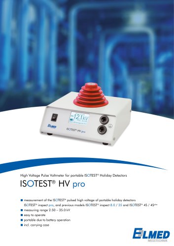 Data sheet ISOTEST HV pro