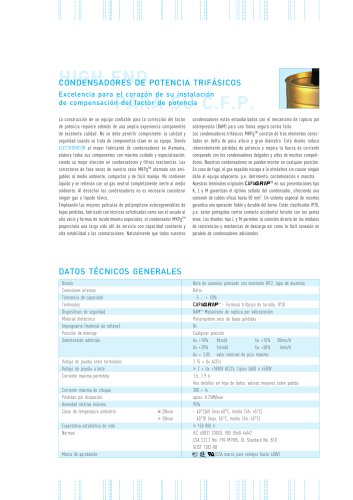 CONDENSADORES DE POTENCIA TRIFÁSICOS