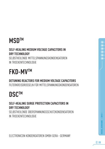 MSD Medium Voltage Capacitors Catalogue (English/German)