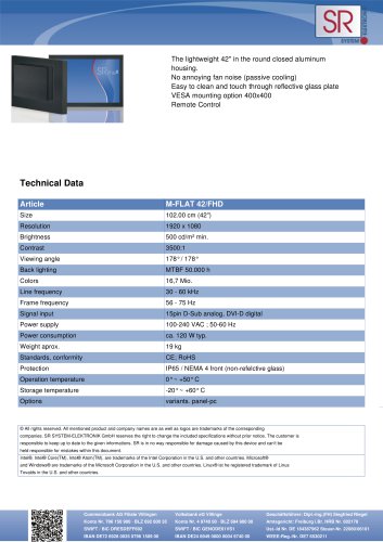 M-FLAT 42/FHD