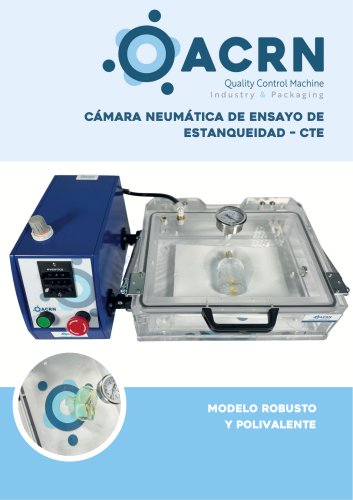 Datas tecnicas C&aacute;mara neum&aacute;tica de ensayo de estanqueidad &ndash; CTE