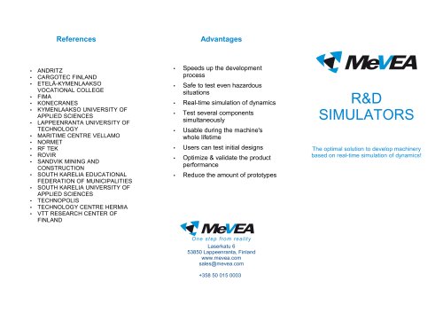 MeVEA R&D Catalogue