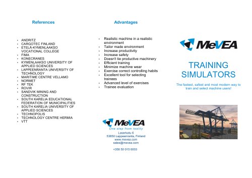 MeVEA Training Simulators