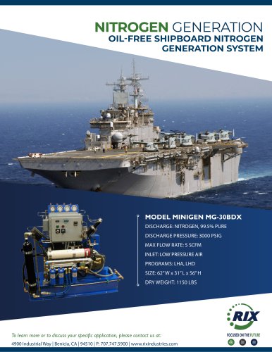 NITROGEN GENERATION OIL-FREE SHIPBOARD NITROGEN GENERATION SYSTEM-MG-30BDX