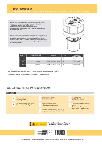 REDFLUID PEEP VALVE