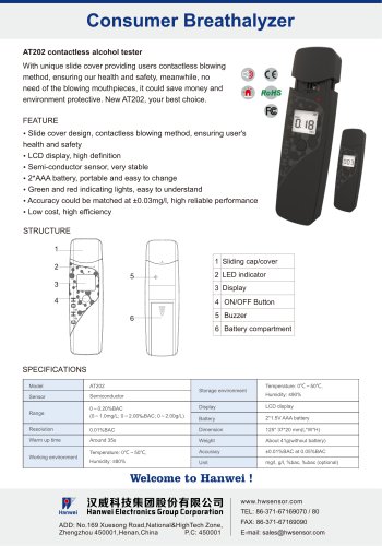 AT202 Contactless Alcohol Tester/Checker