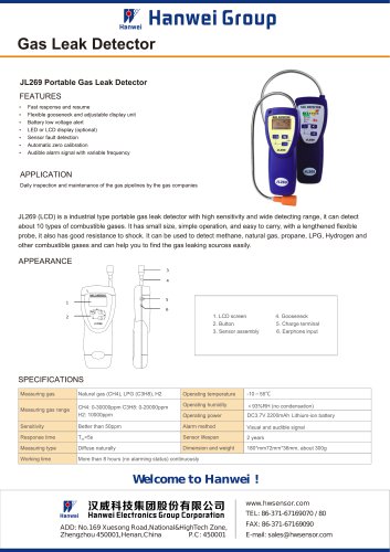 JL269 Portable Gas Leak Detector