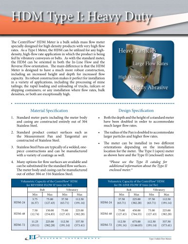 CentriFlow HDM Type I: Heavy Duty