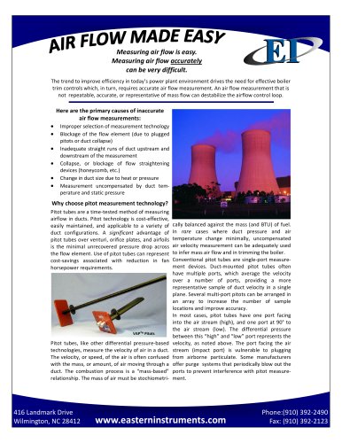 Measuring Air Flow in Power Plants