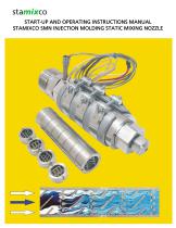 START-UP AND OPERATING INSTRUCTIONS MANUAL STAMIXCO SMN INJECTION MOLDING STATIC MIXING NOZZLE