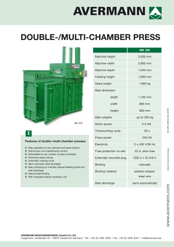 Double/multi-chamber press