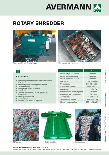 Rotary shredder