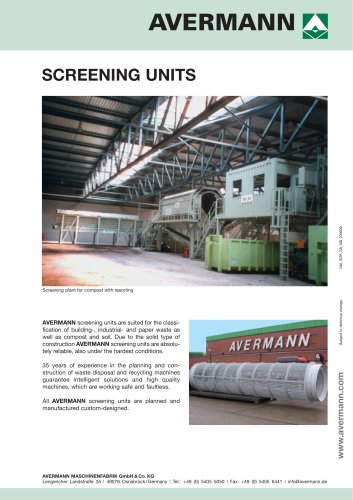 Screening units