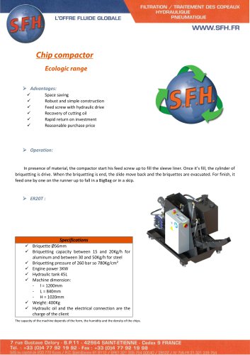 data sheet compactor unit ecological range