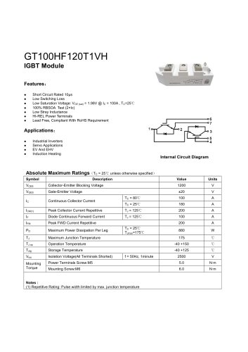 GT100HF120T1VH IGBT module