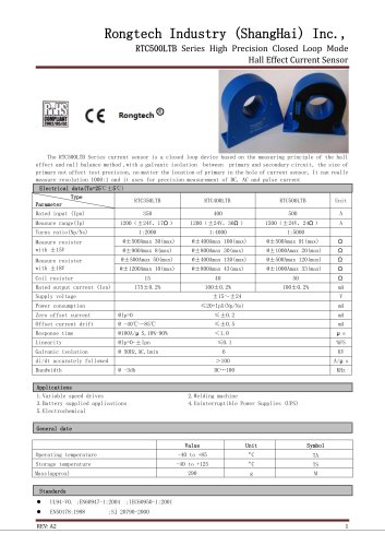 RTC500LTB close loop current sensor